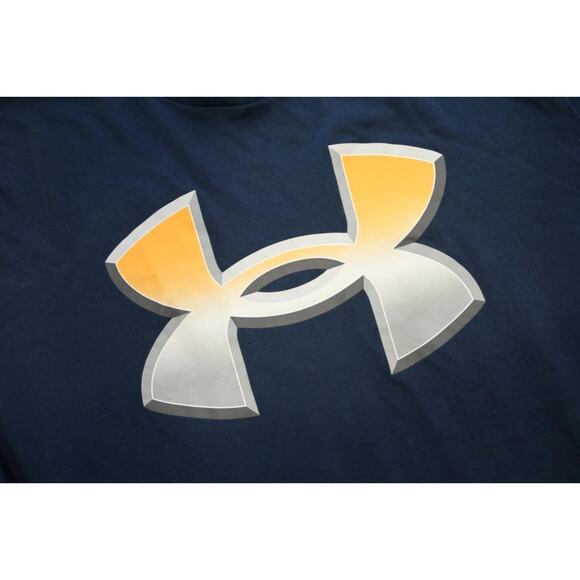 Under Armour Gym Shirt HeatGear Performance Short Sleeve Blue Mens Size Large - Picture 5 of 9